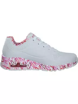 Кроссовки на шнуровке Skechers, цвет wrpk white/red/pink