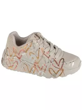 Кроссовки на шнуровке Skechers JGoldCrown: Uno Lite - Metallic, белый