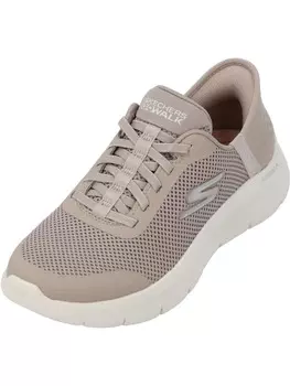 Кроссовки на шнуровке Skechers, серо-коричневый
