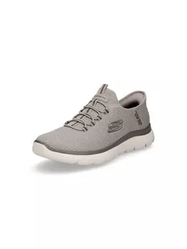 Кроссовки на шнуровке Skechers, серо-коричневый