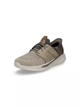 Кроссовки на шнуровке Skechers, серо-коричневый