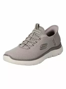 Кроссовки на шнуровке Skechers, серо-коричневый