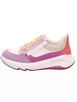 Кроссовки на шнуровке superfit Leder-Sneakers, цвет Lila/Wei/Orange