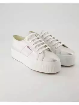 Кроссовки на шнуровке Superga, серебряный