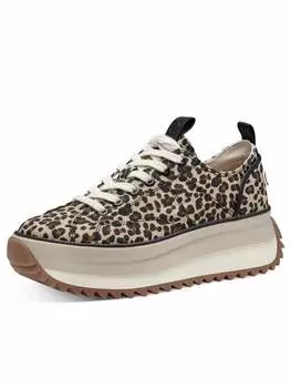 Кроссовки на шнуровке Tamaris, бежевый