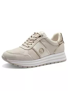 Кроссовки на шнуровке Tamaris, бежевый