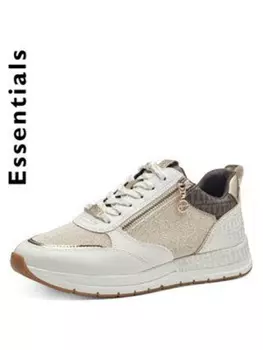 Кроссовки на шнуровке Tamaris, бежевый