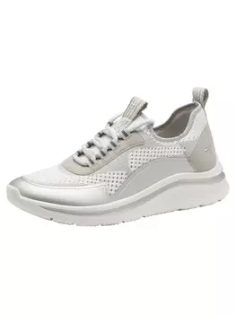 Кроссовки на шнуровке Tamaris, цвет lt grey/silver
