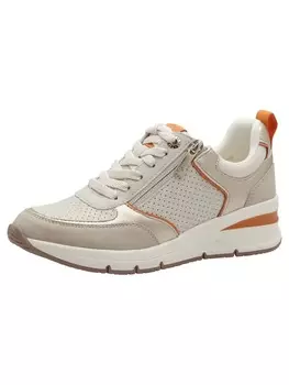 Кроссовки на шнуровке Tamaris, цвет orange comb