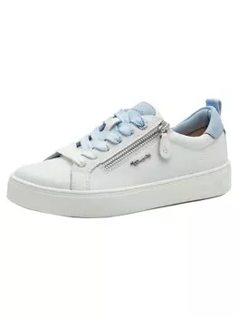Кроссовки на шнуровке Tamaris, цвет white/blue