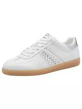 Кроссовки на шнуровке Tamaris, цвет white/silver