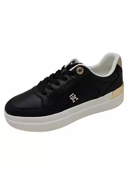 Кроссовки на шнуровке Tommy Hilfiger Sneaker Feminine Court Sneaker, черный