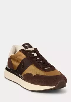 Кроссовки на шнуровке TRAIN 89 SUEDE-PANELED SNEAKER Ralph Lauren, коричневый