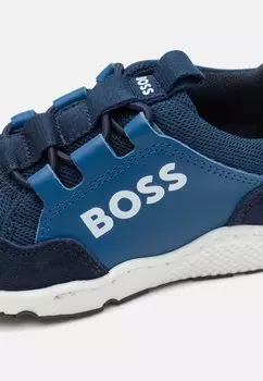 Кроссовки на шнуровке TRAINERS UNISEX BOSS Kidswear, синий