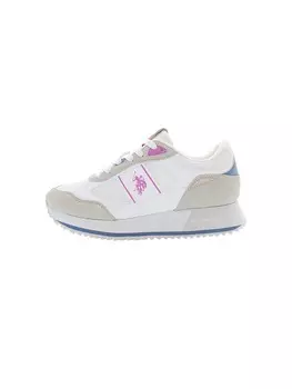Кроссовки на шнуровке U.S. Polo Assn., цвет wei/beige/pink