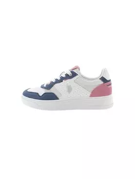Кроссовки на шнуровке U.S. Polo Assn., цвет wei/dunkelblau/rosa