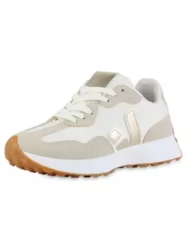 Кроссовки на шнуровке VAN HILL, бежевый