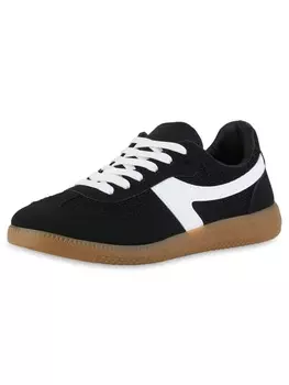 Кроссовки на шнуровке VAN HILL, черный