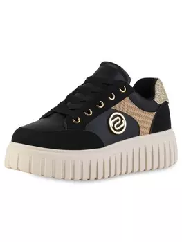 Кроссовки на шнуровке VAN HILL, черный