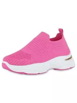 Кроссовки на шнуровке VAN HILL, фуксия