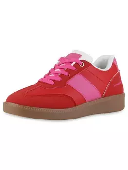 Кроссовки на шнуровке VAN HILL, красный