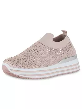 Кроссовки на шнуровке VAN HILL, розовый