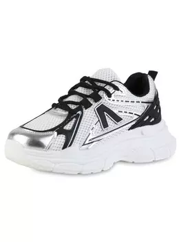 Кроссовки на шнуровке VAN HILL, серебряный