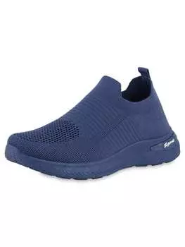 Кроссовки на шнуровке VAN HILL, синий