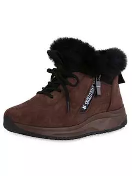 Кроссовки на шнуровке VAN HILL Sneaker Low Emily, коричневый