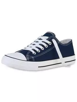 Кроссовки на шнуровке VAN HILL, темно-синий