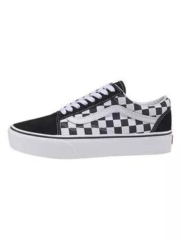 Кроссовки на шнуровке Vans Leder-Sneakers Old Skool Platform, черный/белый