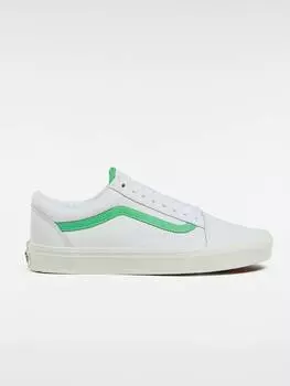 Кроссовки на шнуровке Vans Leder-Sneakers Old Skool, цвет Wei/Grn