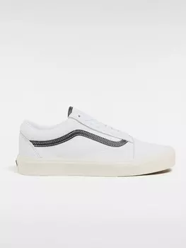 Кроссовки на шнуровке Vans Leder-Sneakers Old Skool, цвет Wei/Schwarz