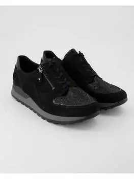 Кроссовки на шнуровке WALDLUFER, черный