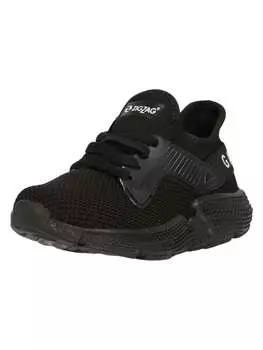 Кроссовки на шнуровке Zigzag, черный