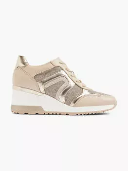 Кроссовки на танкетке Venice, бежевый