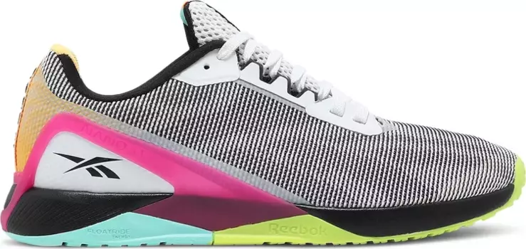Кроссовки nano x1 grit 'white black pursuit pink' Reebok, розовый