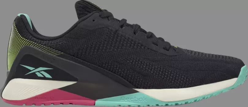 Кроссовки nano x1 vegan 'black pink mint Reebok, черный