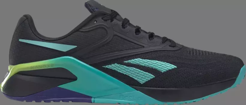 Кроссовки nano x2 'black teal gradient' Reebok, черный