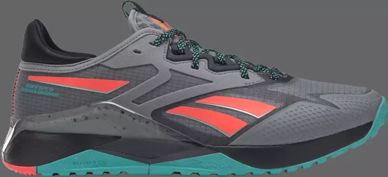 Кроссовки nano x2 tr adventure 'grey classic teal' Reebok, серый