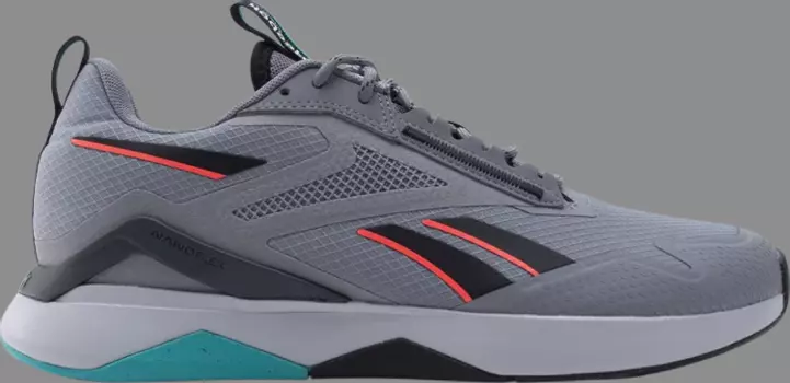 Кроссовки nanoflex adventure tr 'grey orange teal' Reebok, серый