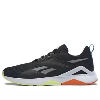 Кроссовки nanoflex tr 2.0 'black orange lime' Reebok, черный
