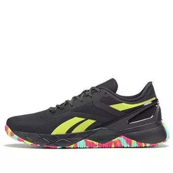 Кроссовки nanoflex tr 'black lime camo' Reebok, черный