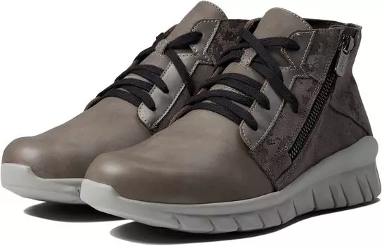 Кроссовки Naot Polaris, цвет Foggy Gray Leather/Gray Marble Suede/Silver Mirror Leather