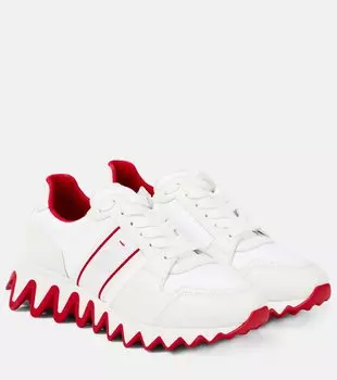 Кроссовки Nastroshark Donna из кожи и парусины Christian Louboutin, белый