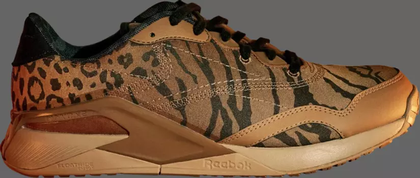 Кроссовки national geographic x nano x2 grow 'animal print - soft camel' Reebok, загар