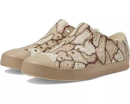Кроссовки Native Shoes Jefferson Sugarlite Print, цвет Bone White/Flax Tan/Flax Topographic Map