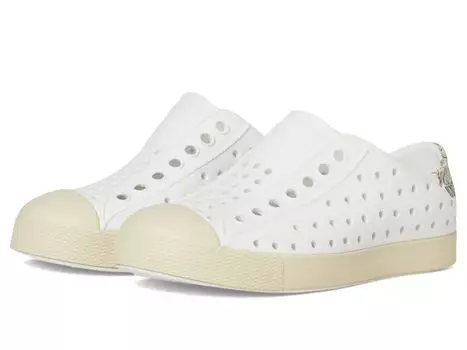 Кроссовки Native Shoes Kids Jefferson Block, цвет Shell White/Bone White/Ink Palm Block