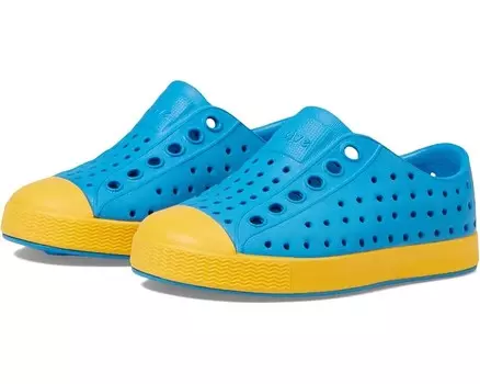 Кроссовки Native Shoes Kids Jefferson, цвет Wave Blue/Pollen Yellow
