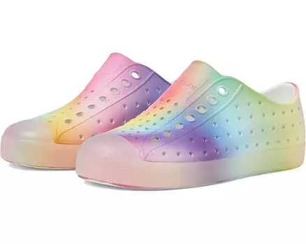 Кроссовки Native Shoes Kids Jefferson Print, цвет Shell White/Translucent/Rainbow Blur